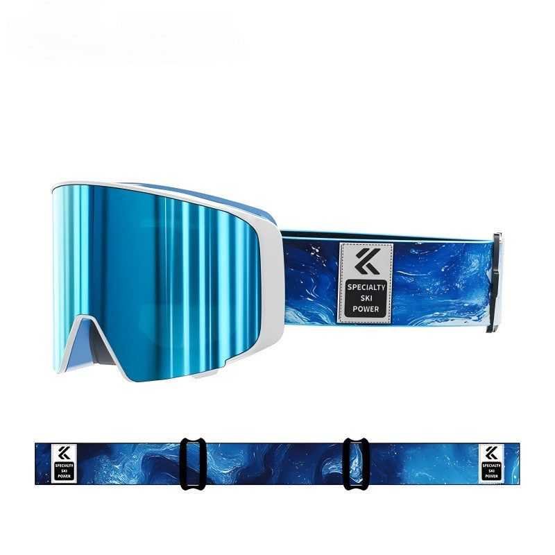 Blå skidglasögon Alpine Vision Ocean med blå linser