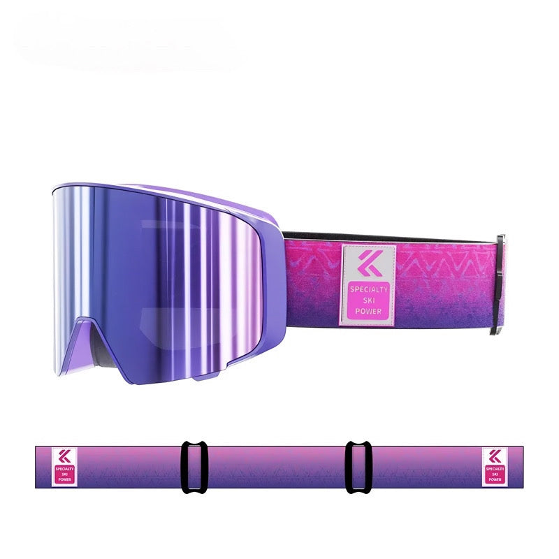 rosa/Lila skidglasögon Alpine Vision med lila linser

